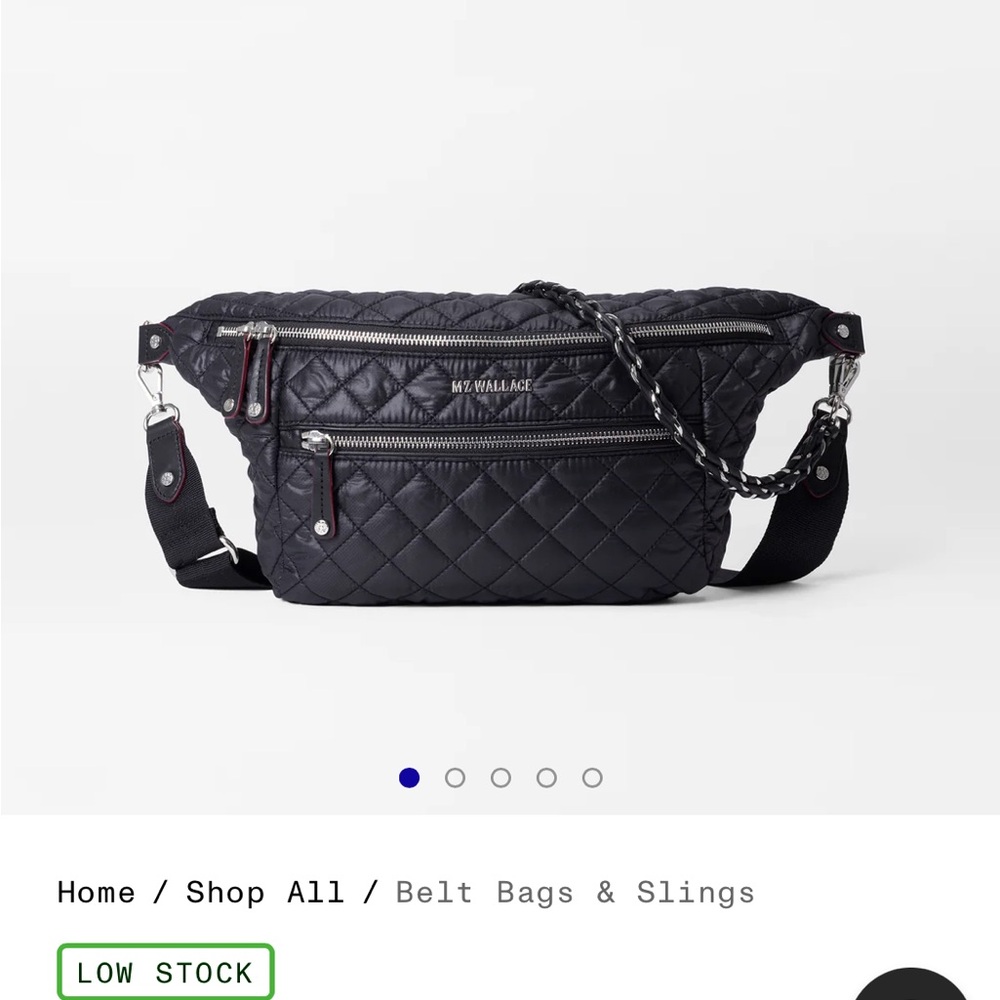 MZ Wallace Black Quilted Crossbody Bag - Picture 3 of 4